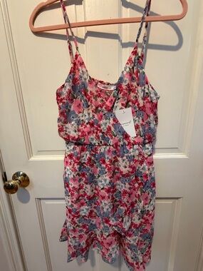 Innocd Los Angeles Pink Floral Mini Dress